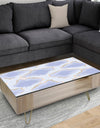 Pastel blue and gold abstract shapes pattern - Glam Coffee Table