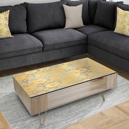 Golden Floral I - Glam Coffee Table