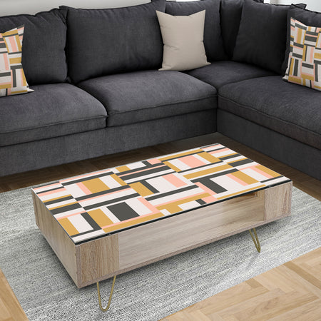 Abstract Retro Geometric IX - Glam Coffee Table