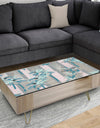 Retro Handdrawn Lilies - Glam Coffee Table