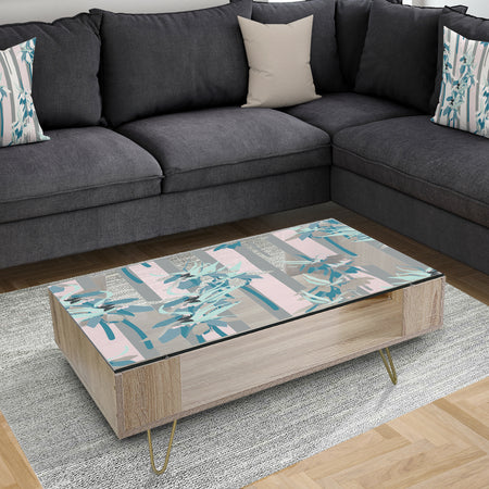 Retro Handdrawn Lilies - Glam Coffee Table