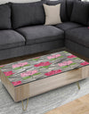 Retro Pink and Red Roses - Traditional Coffee Table