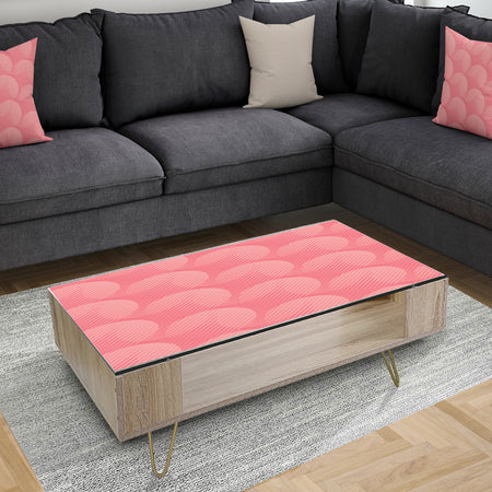 Coral Round Geometrical - Glam Coffee Table