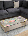 Orange Rose Flower Retro Pattern - Vintage Coffee Table