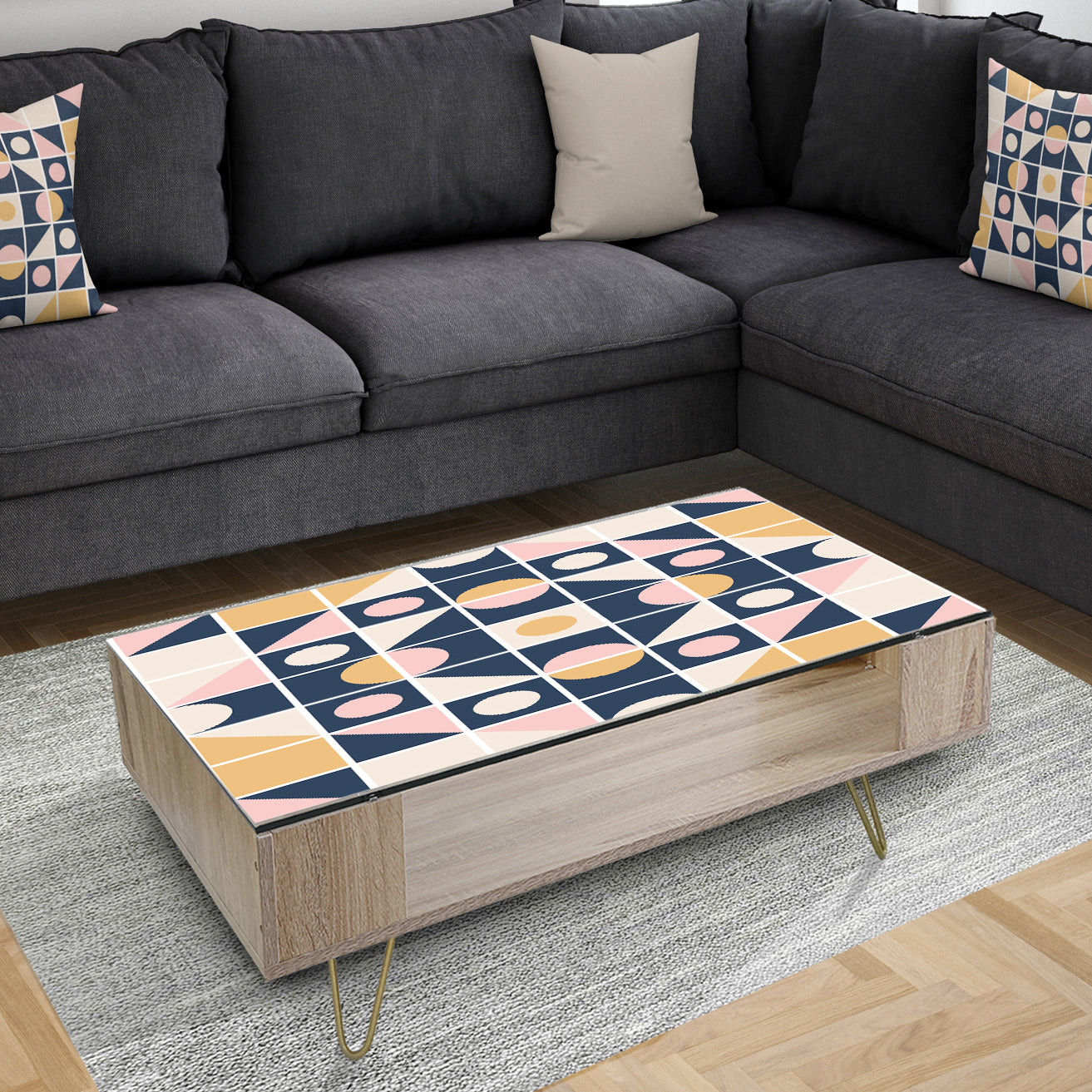 Geometrical Retro Design I - Glam Coffee Table