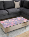 Fantasy Flowers In Purple - Modern Coffee Table