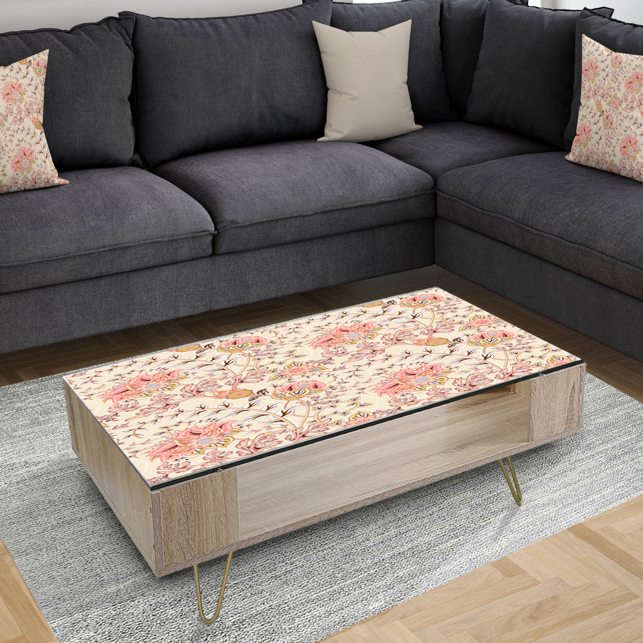 Oriental Floral Paisley - Glam Coffee Table