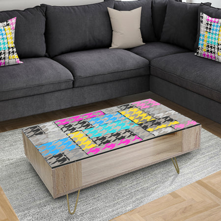 Classic Hounds-tooth Pattern II - Vintage Coffee Table