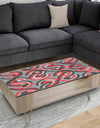 Retro Circular Pattern Geometrical - Glam Coffee Table