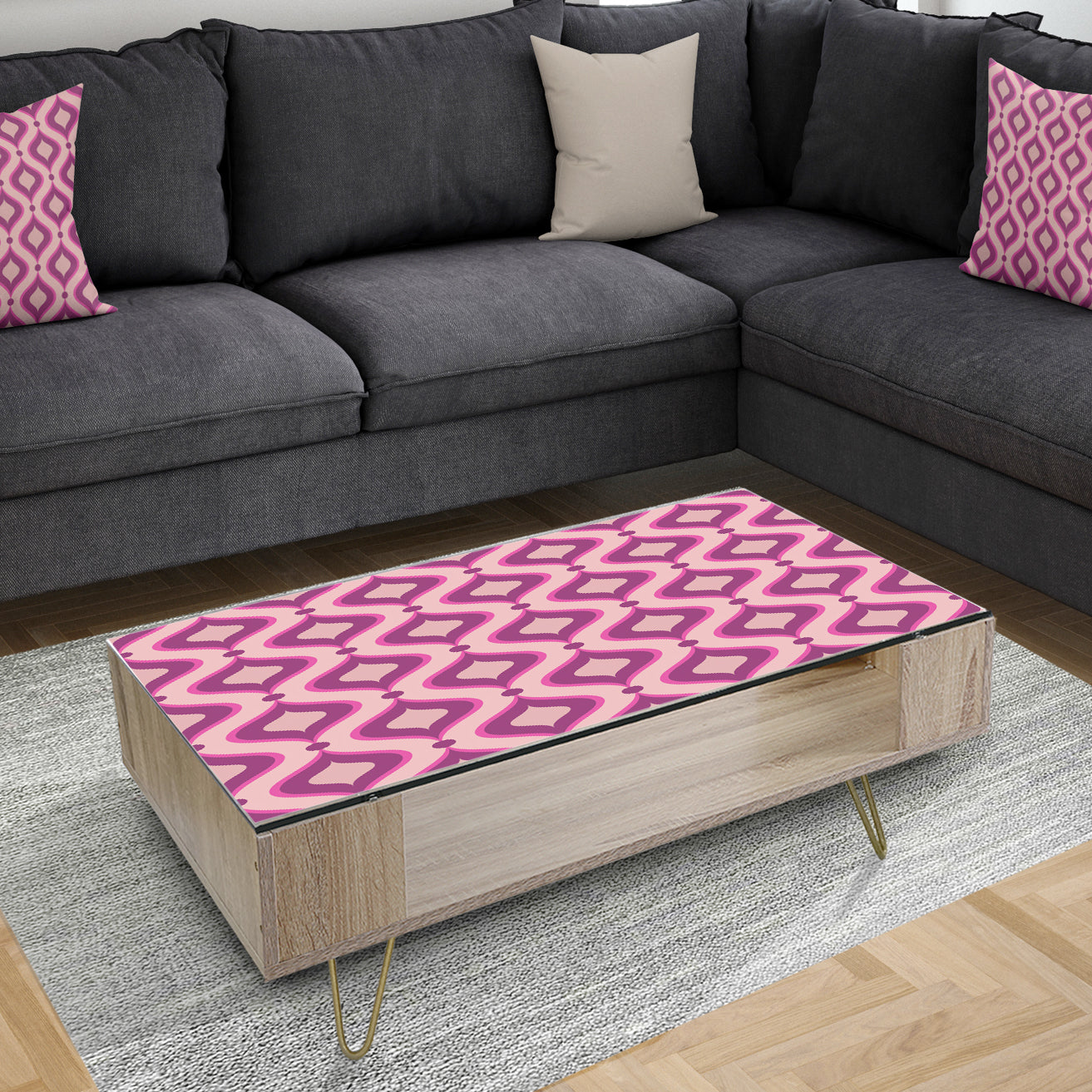 Abstract Retro Geometrical Design IV - Modern Coffee Table