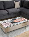 Retro Abstract Flower Design I - Glam Coffee Table