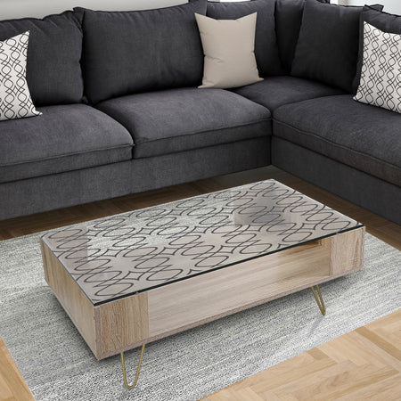 Retro Pattern Abstract Design III - Modern Coffee Table