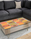 Abstract Retro Geometric Pattern VI - Glam Coffee Table