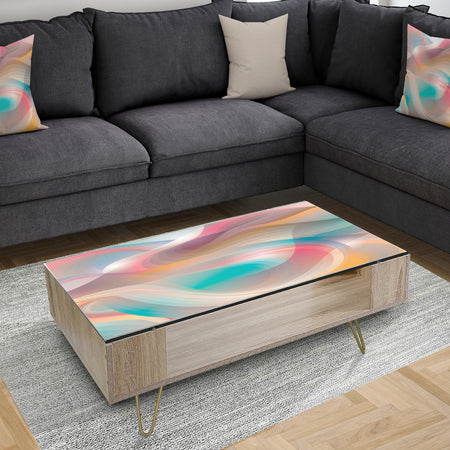 Retro Shining Colour Waves - Vintage Coffee Table