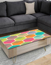 Retro Hexagon Pattern I - Glam Coffee Table