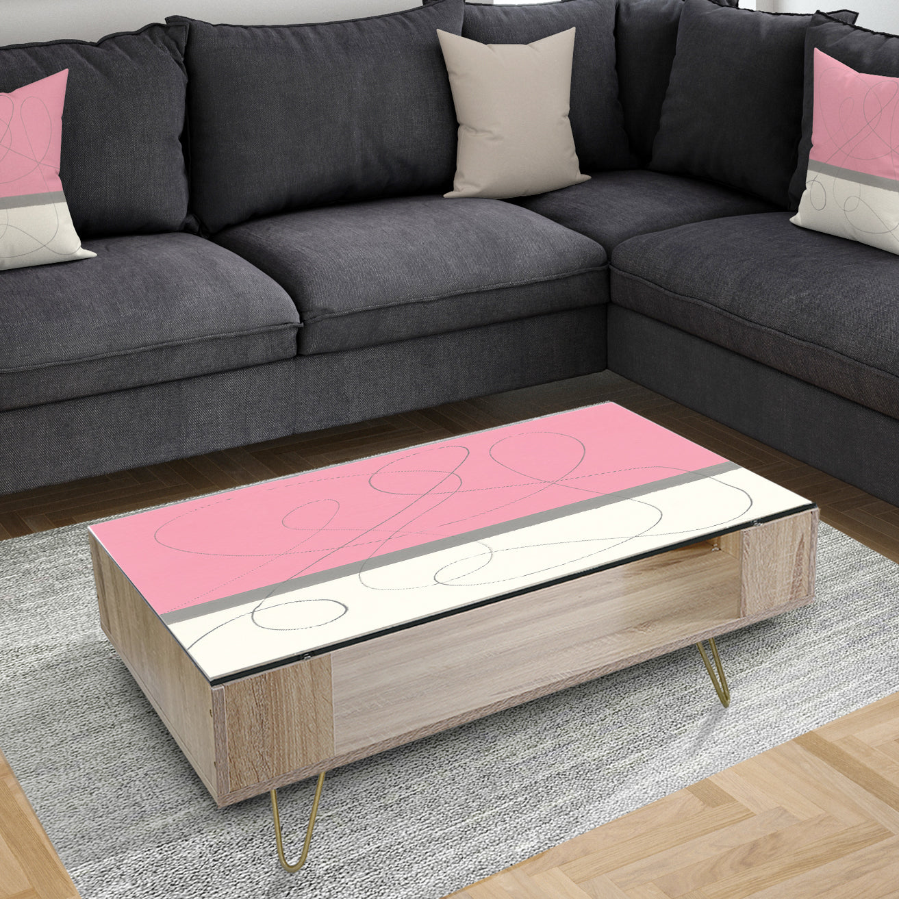 Geometric Neapolitan II - Modern Coffee Table