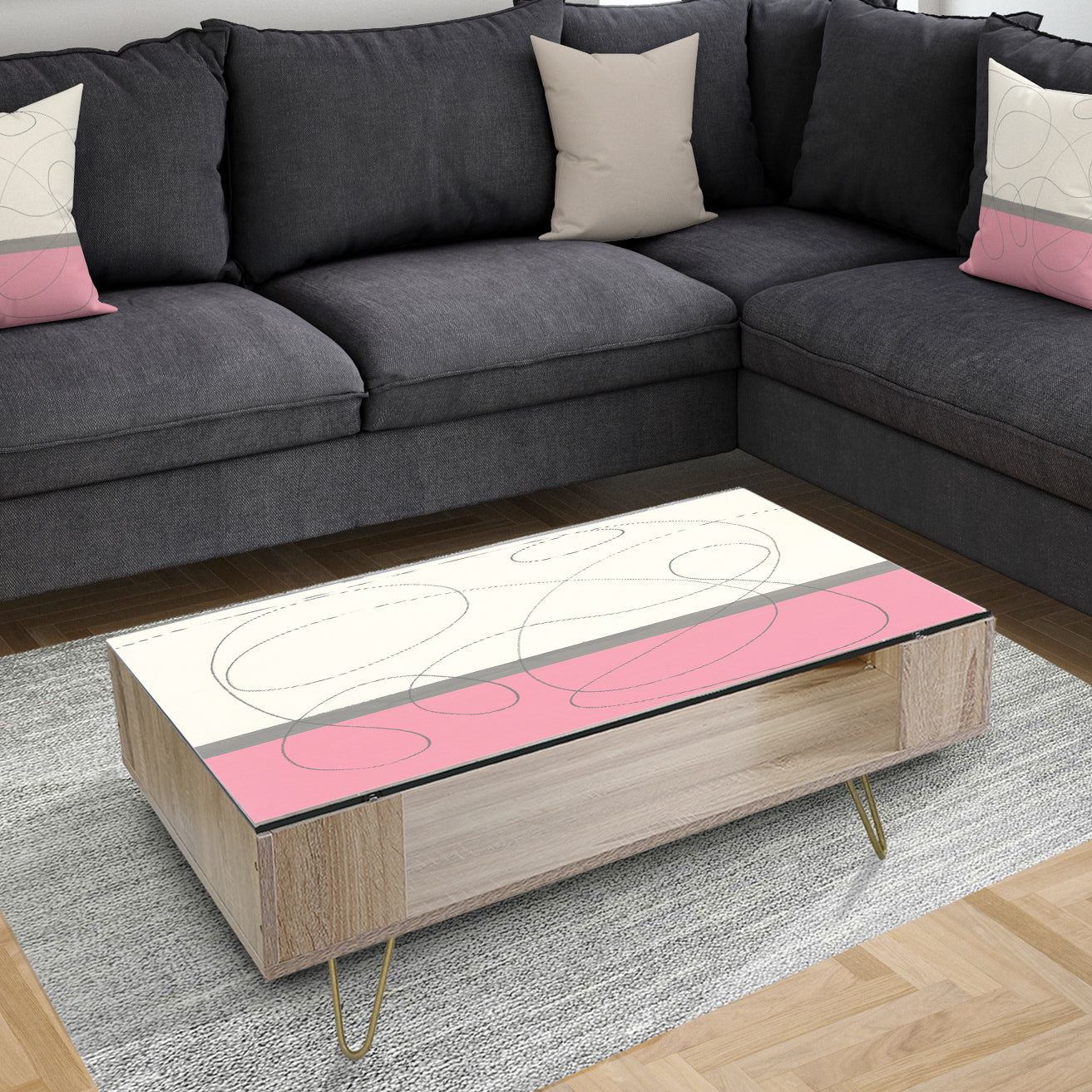 GeometricNeapolitan I - Transitional Coffee Table