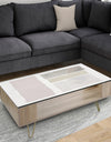 Painted Simple Form Neutral on White - Transitional Coffee Table