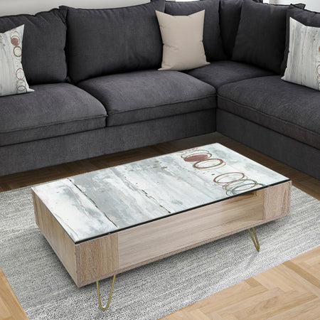 Whitewashed Chinchilla - Traditional Coffee Table