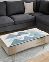 Minimal Triangles IV Blue - Modern Coffee Table