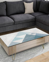 Minimal Triangles III Blue - Modern Coffee Table