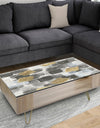 Gold Glamour Squares I - Transitional Coffee Table