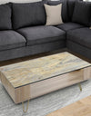 Geometric Cream Block III - Transitional Coffee Table