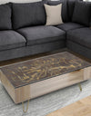 Glam Gold Chandelier - Transitional Coffee Table