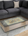 Gold Geometric Tapestry II - Modern Coffee Table