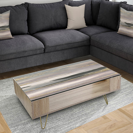 Glamorous Morning Fog II - Transitional Coffee Table