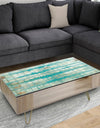 Turquoise Watercolor Geometrical VIII - Modern Coffee Table