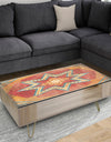 Moroccan Orange Tiles Collage I - Traditional Coffee Table