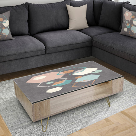 Geometric hexagons Pattern IV - Transitional Coffee Table