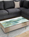Blue Watercolor Impression with Gold - Traditional Coffee Table