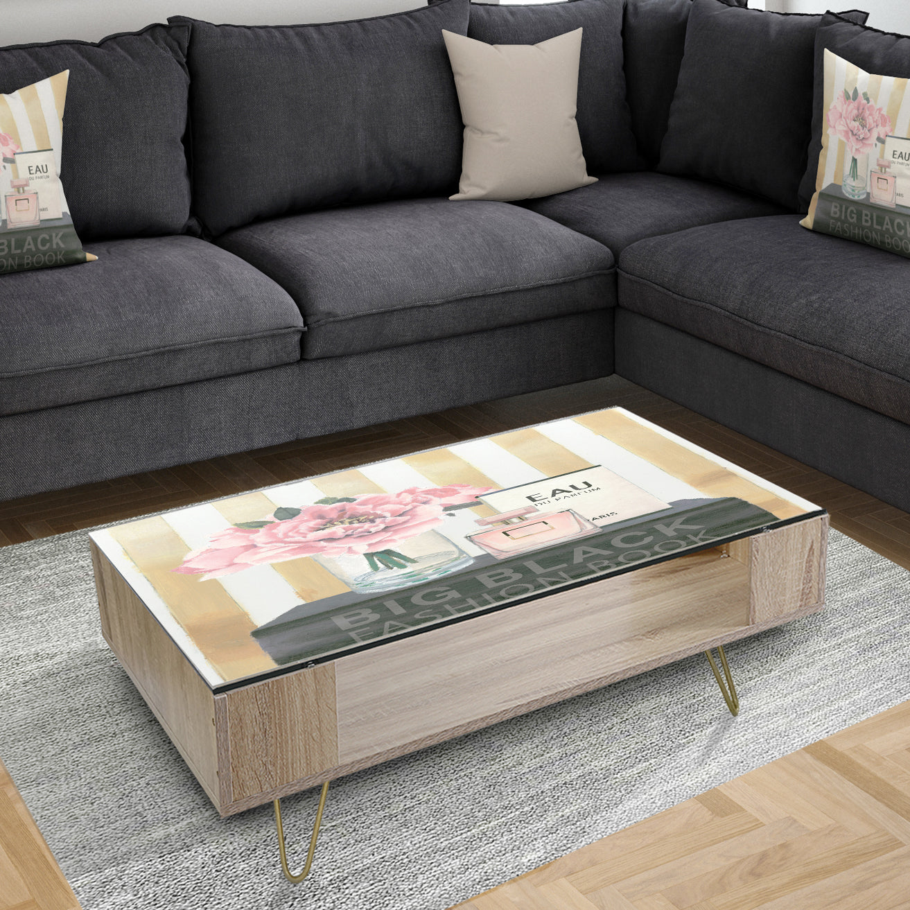 Glam & Fashion Parfum Boudoir III - Traditional Coffee Table