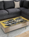 Show Your Sparkle Quote Black on Gold - Traditional Coffee Table
