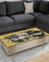 Be Fabulous Quote Black on Gold - Traditional Coffee Table