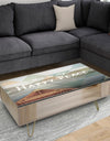 Lake House Happy Quote - Traditional Coffee Table