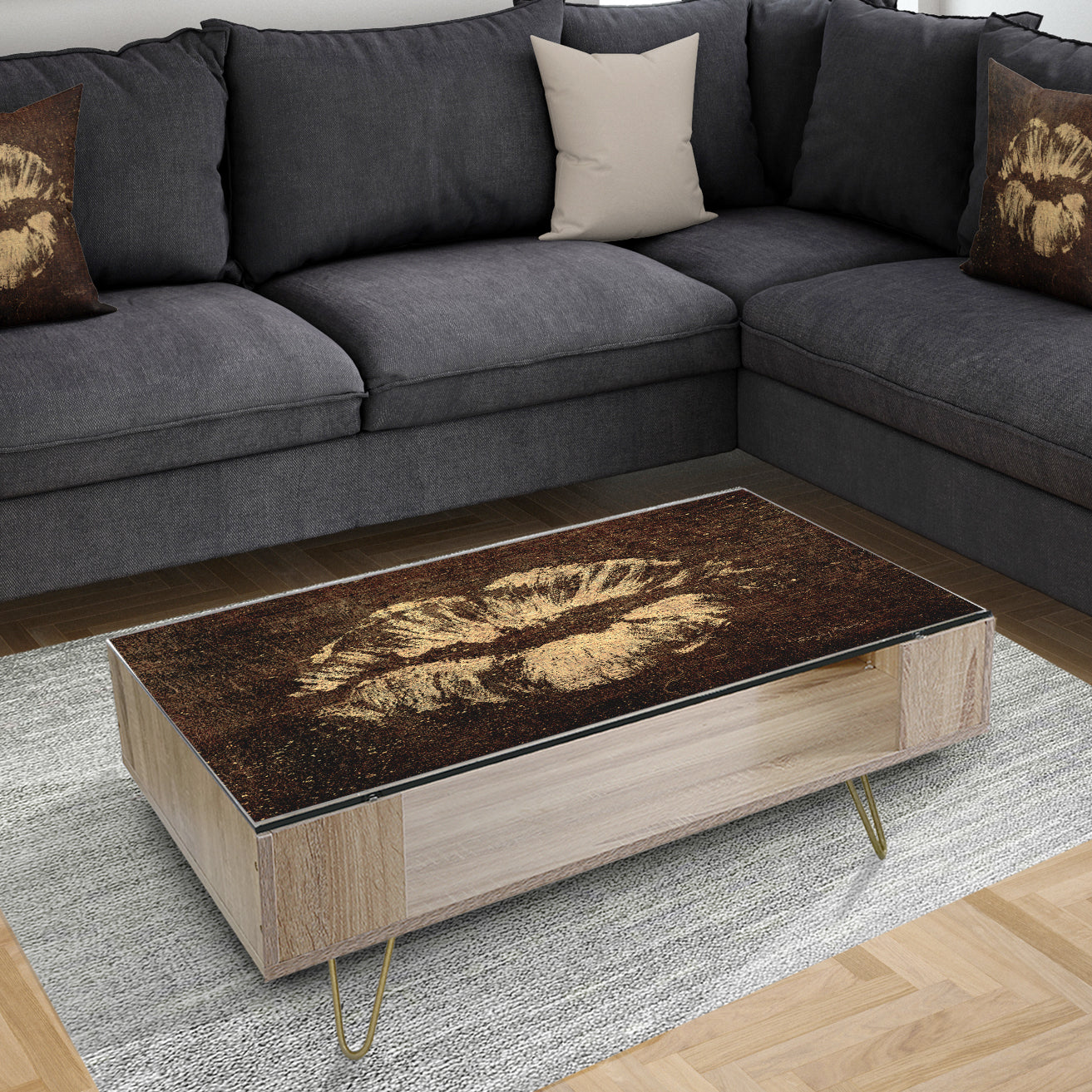 Gold Fashions Lips - Traditional Coffee Table