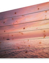 Reddish Serene Maldives Seashore - Seascape Print on Natural Pine Wood