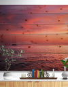 Reddish Serene Maldives Seashore - Seascape Print on Natural Pine Wood