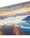 Val Gardena Valley Panorama - Seashore Print on Natural Pine Wood