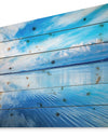 Sunset Blue Panoramic Landscape - Landscape Print on Natural Pine Wood