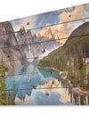 Moraine Lake in Banff Park Canada - Landscape Print on Natural Pine Wood