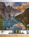 Moraine Lake in Banff Park Canada - Landscape Print on Natural Pine Wood