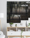 Dark Spooky Misty Wild Forest - Forest Print on Natural Pine Wood