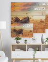 Zebras Herd in Field At Sunset - African Print on Natural Pine Wood
