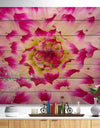 Smooth White Rose Flower Petals - Floral Print on Natural Pine Wood