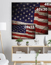 Large American Flag Watercolor - Patriot Print on Natural Pine Wood