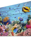 Coral Colony on Reef Egypt - Animal Print on Natural Pine Wood